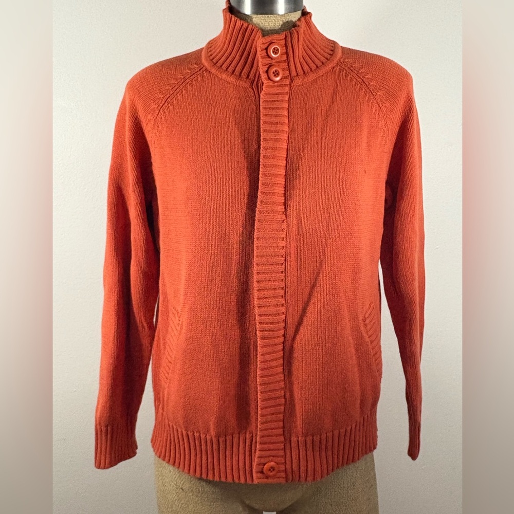 Bay Studio Women's Orange Cardigan Sweater